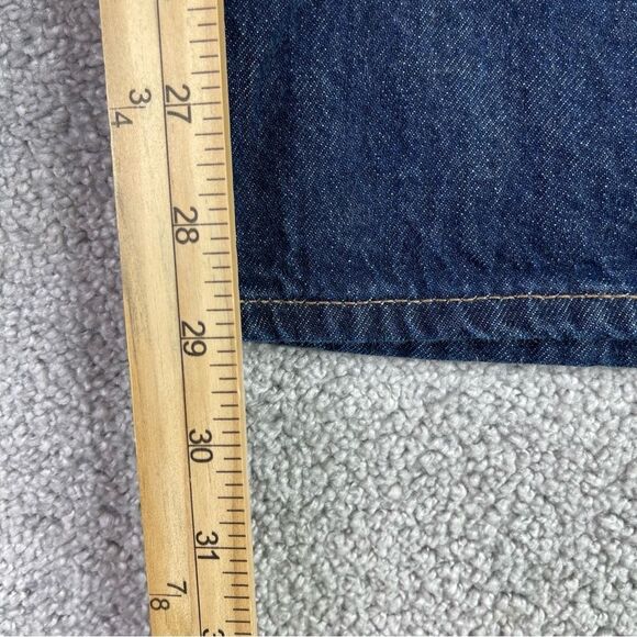 Abercrombie & Fitch Jeans Women's 30 Blue Straight Loose High Rise Dark Denim - Picture 10 of 12